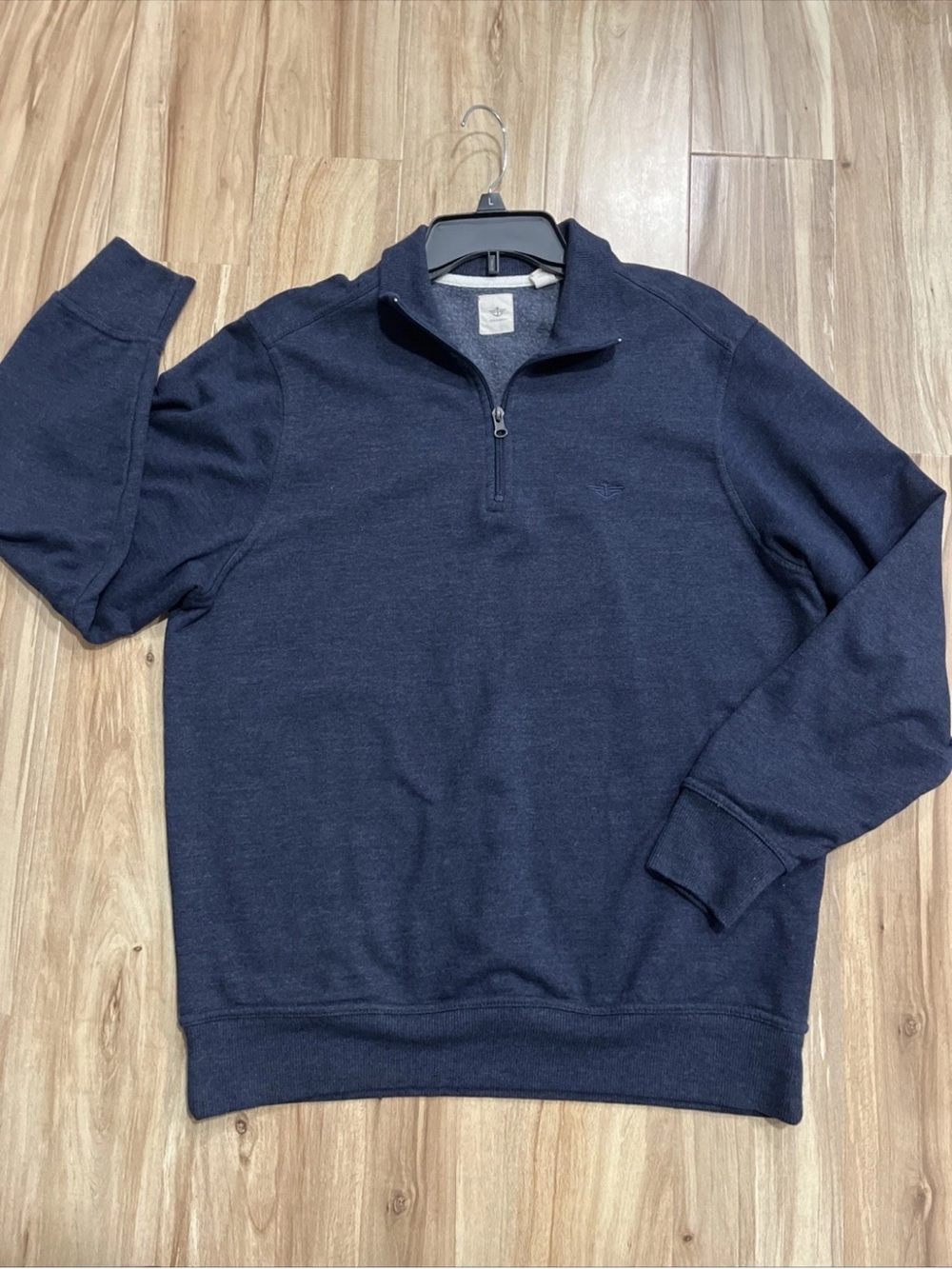 Dockers Men's Navy Quarter-Zip Pullover Sweater